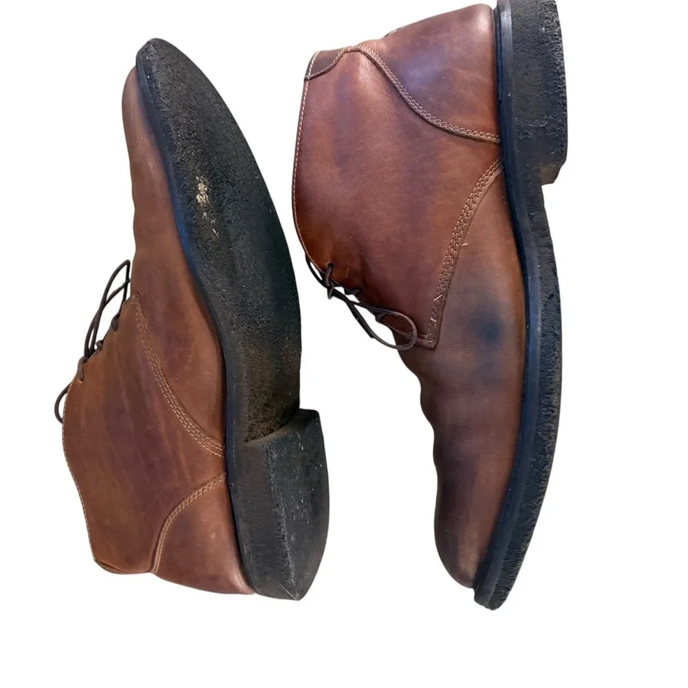 Johnston & Murphy Copeland Chukka Boots Mens Size 10 Tan Brown Tumbled Leather